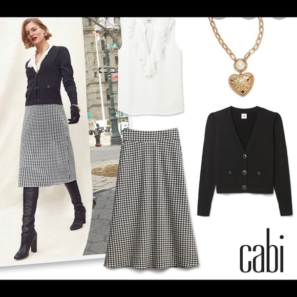 Houndstooth Skirt (Cabi) - Picture 3 of 4